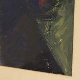 Peinture sur papier représentant une fille africaine Weyne 66x56cm