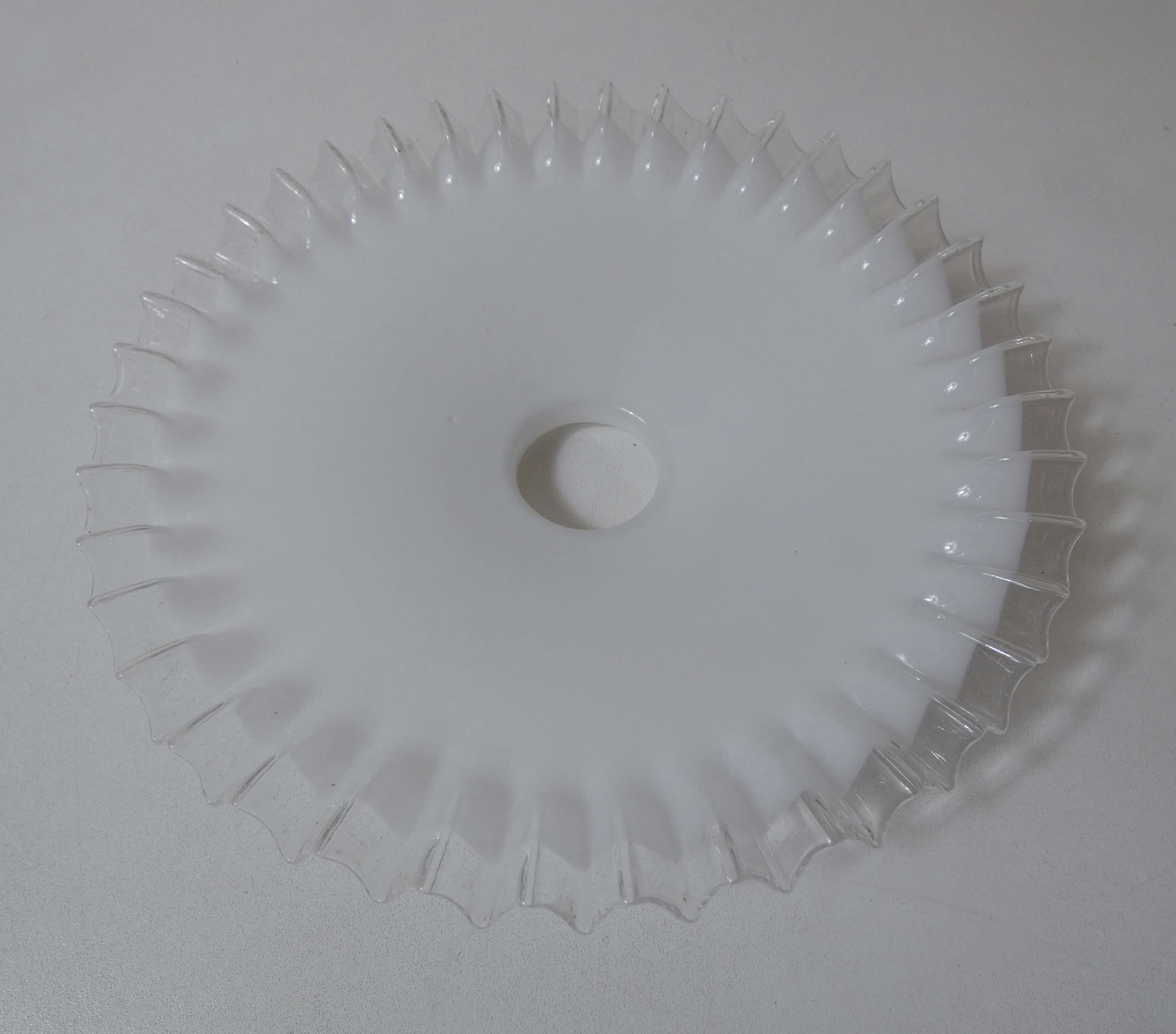 Lampshade in opaline glass white vintage