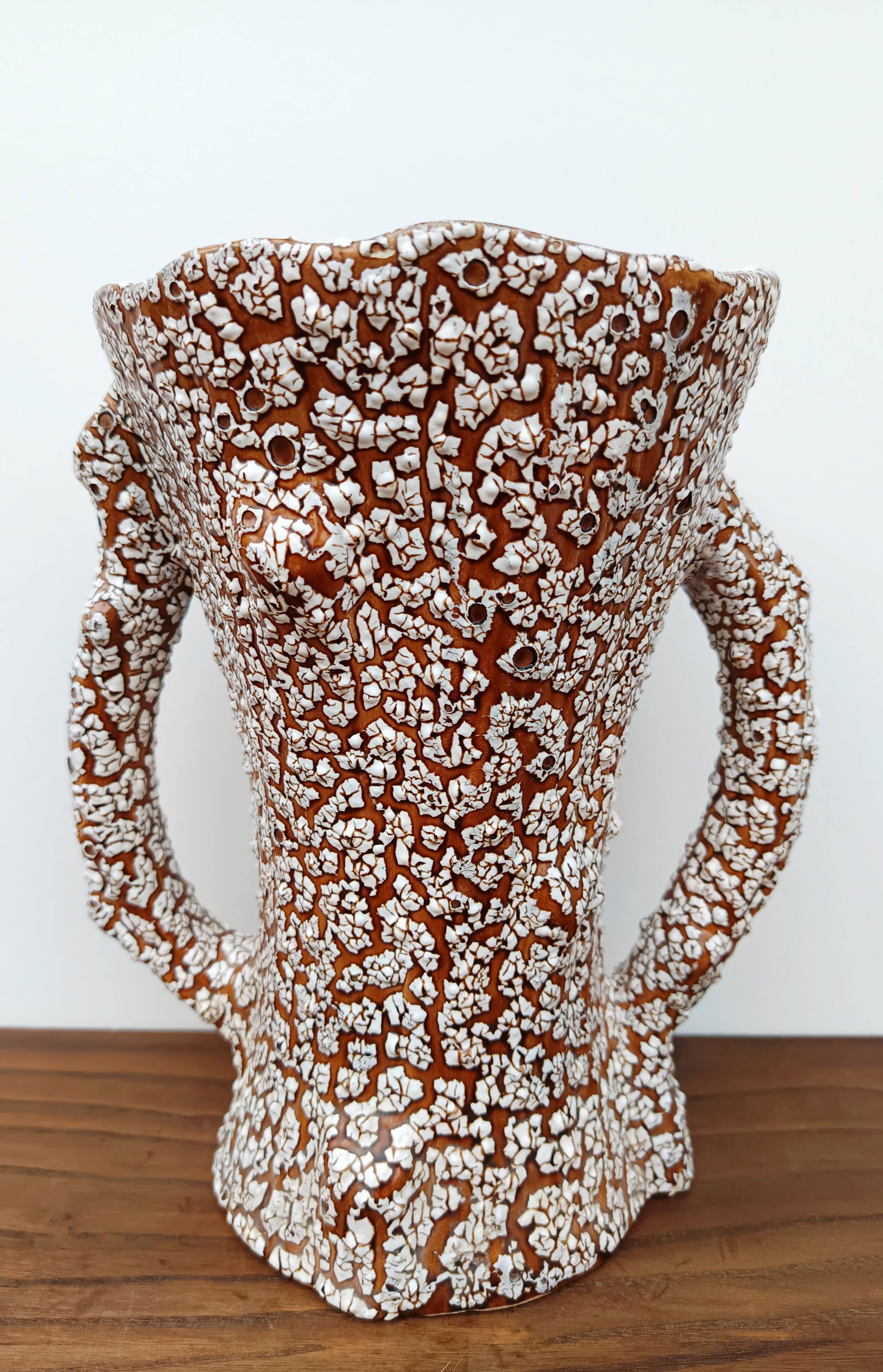 Vintage glazed ceramic vase - Fat Lava
