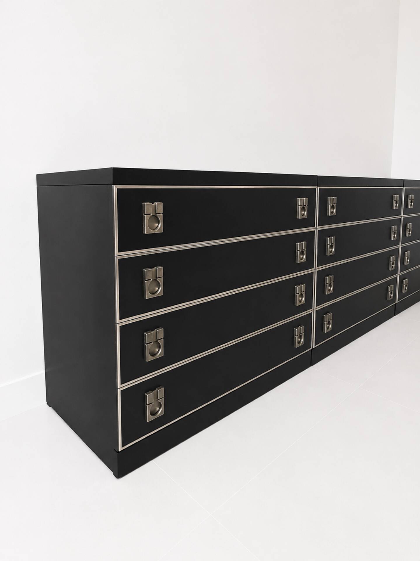 Vintage modular enfilade "Chic Architectural" - 4 modules - Black & L