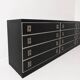 Vintage modular enfilade "Chic Architectural" - 4 modules - Black & L