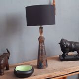 Pied de lampe en grès année 60 signé Jean Claude Courjault  Kéraluc Quimper.