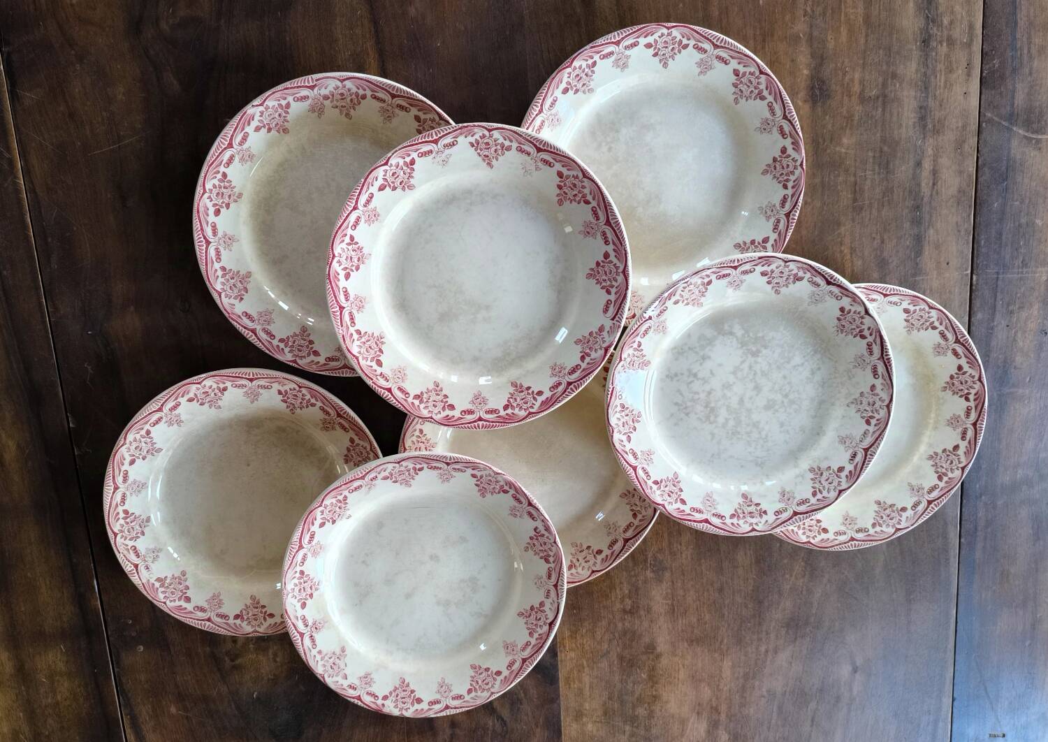 Set of 8 Hbcm ironstone plates