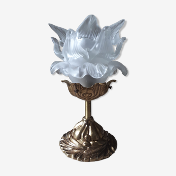 Bronze lampshade in the shape of a rose