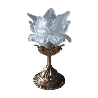 Bronze lampshade in the shape of a rose