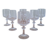 6 verres à pied en cristal
