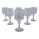 6 crystal stemmed glasses