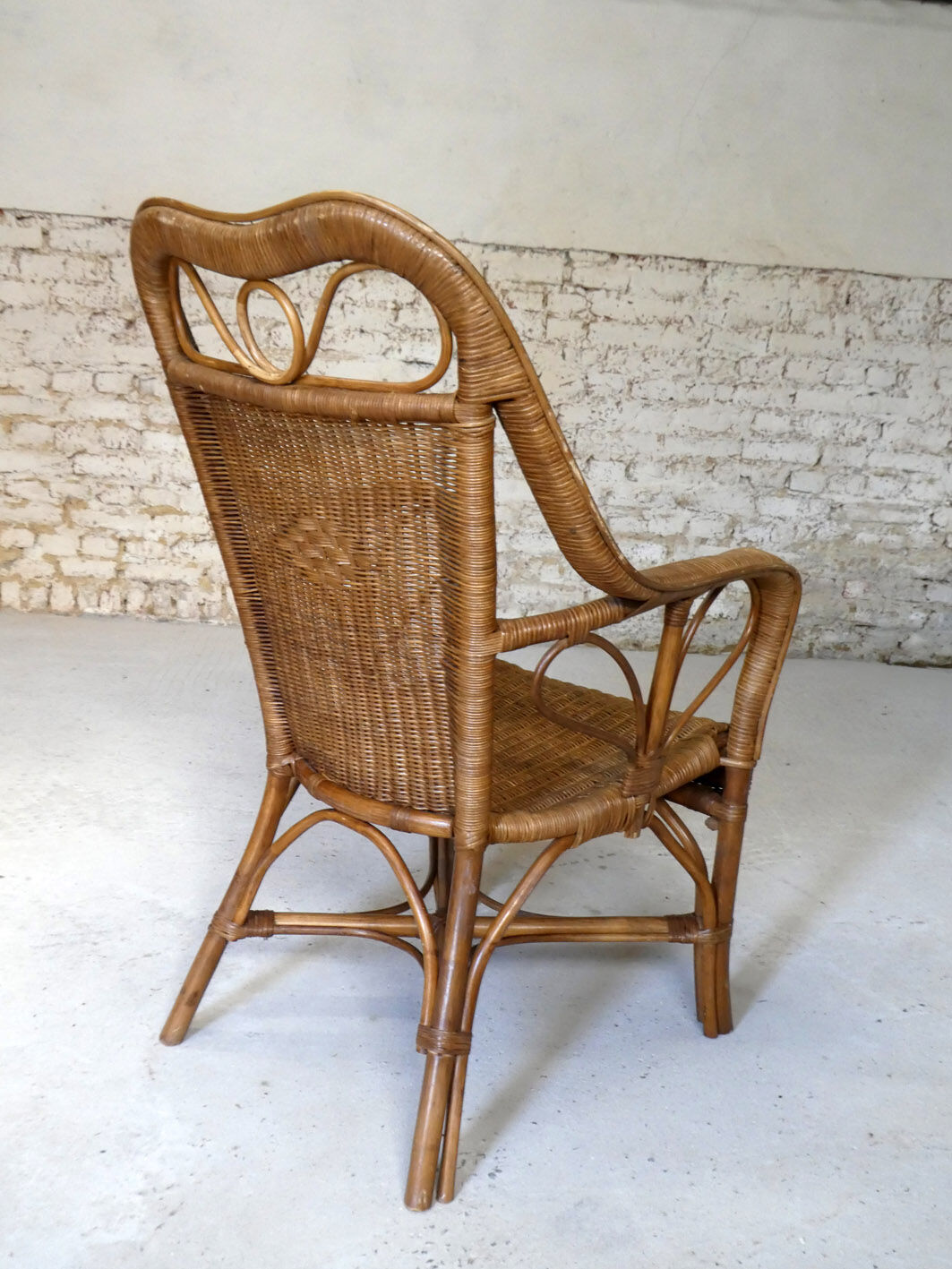Vintage rattan armchair