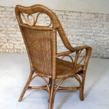 Vintage rattan armchair