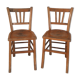 Lot de 2 chaises bistrot en bois