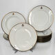 Service d’assiettes à bord doré, monogrammées | E. Bourgeois | Fin XIX