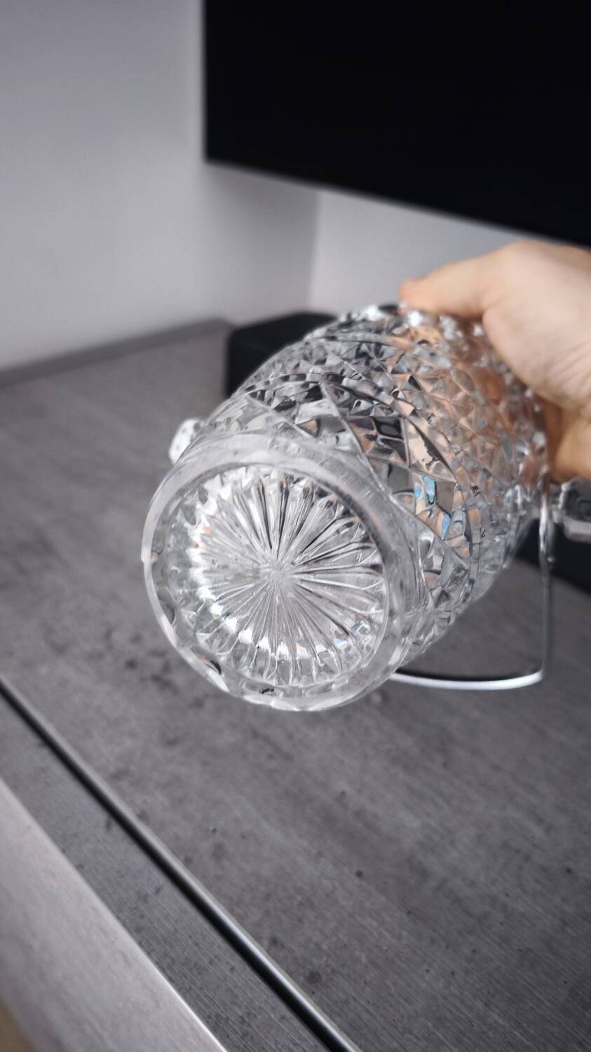 Vintage crystal ice bucket