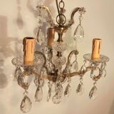 Ancien lustre à pampilles baroque