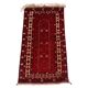 Vintage Afghan tribal prayer rug, hand-knotted from the 1950s.