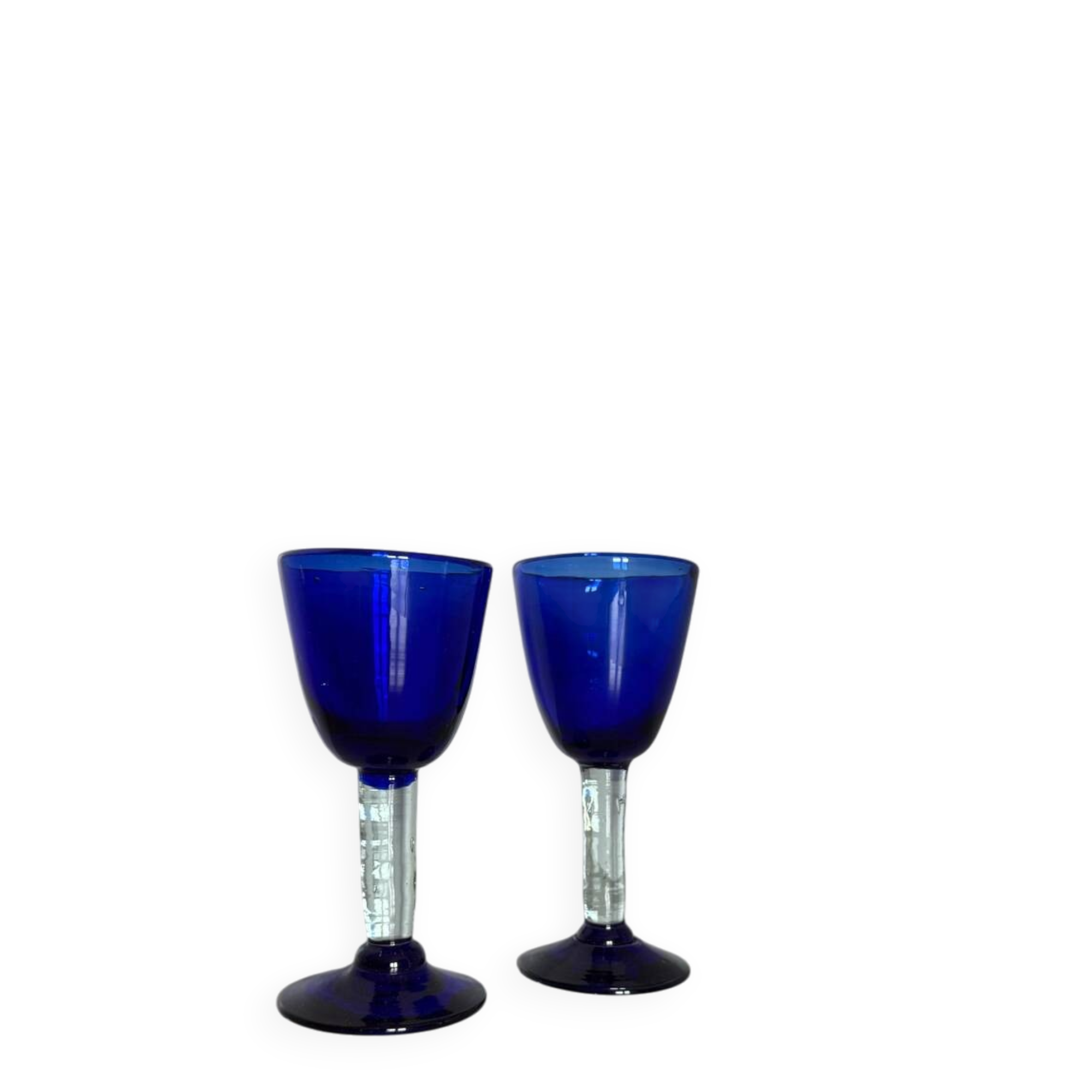 Vintage MCM Covalt Murano Italy Design Wine Glasses - Set of 2 Moderni