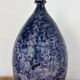 Vintage Mid-Century Studio Art Pottery Cobalt Blue Textured Glaze Teardrop Vase