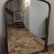 Large gilded mirror with pediment