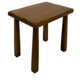Vintage Set of 3 brutalist oak side or nesting tables 1970s