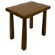 Vintage Set of 3 brutalist oak side or nesting tables 1970s