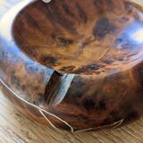 Artisanal ashtray in solid olive tree