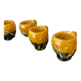 Set of 7 small glasses of Zoomorphic Vallauris Chicks