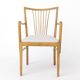 Pair of 1950s Vintage Armchairs, Restored Beech Wood & Light Gray 1950s