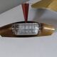 Josep Lluscà halogen wall light for Arteluce "Servul" in brass and wood