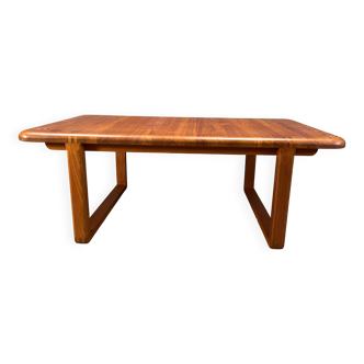 Mid-century solid teak Scandinavian coffee table, 1970s