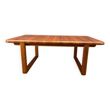 Mid-century solid teak Scandinavian coffee table, 1970s