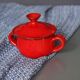 Small pot covered red 11 cm, Robert Picault, Vallauris