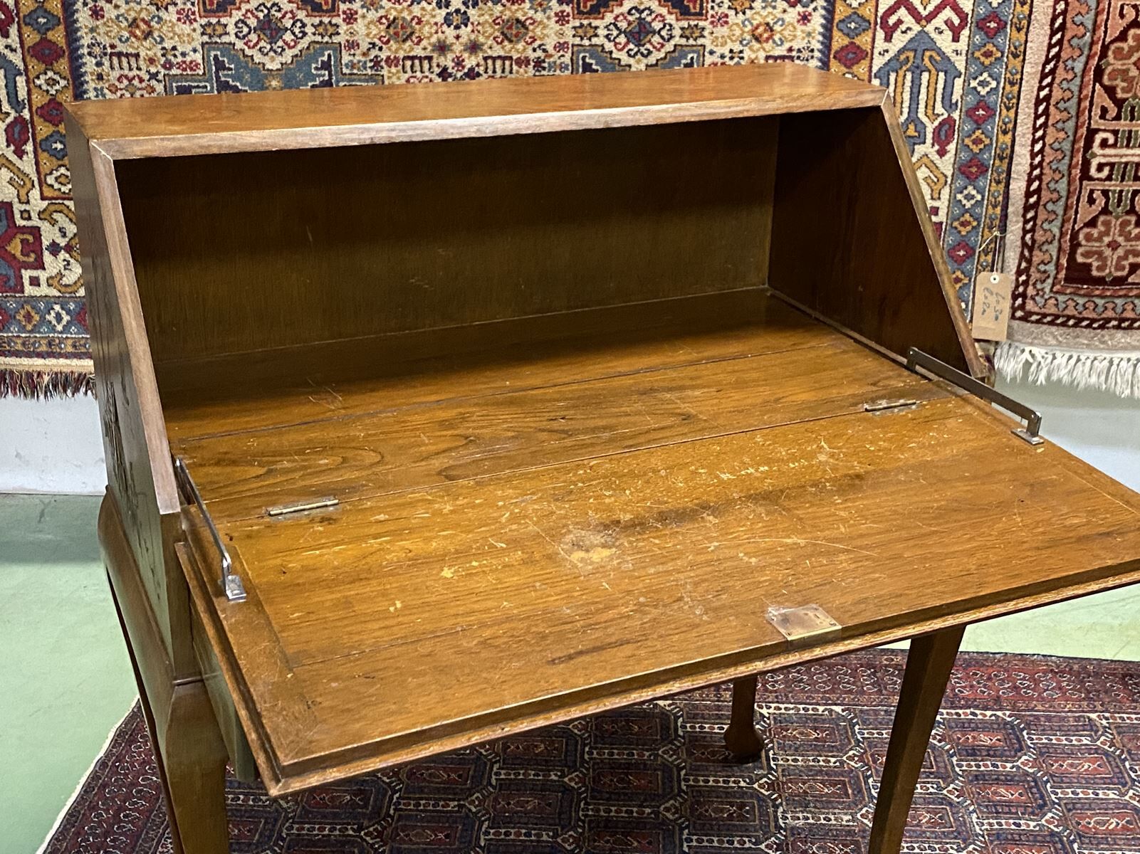 Asian-style teak secretary, 1970s manufacturing