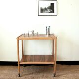 Vintage solid wood serving trolley
