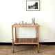 Vintage solid wood serving trolley