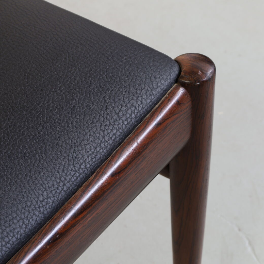 4 Dining Chair in Rosewood and Leatherette by AWA, 1960s