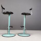 Post modern italian bar stools, 1980s -set of 2