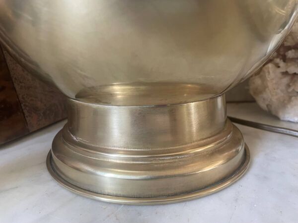 Pied de lampe balustre en laiton vintage