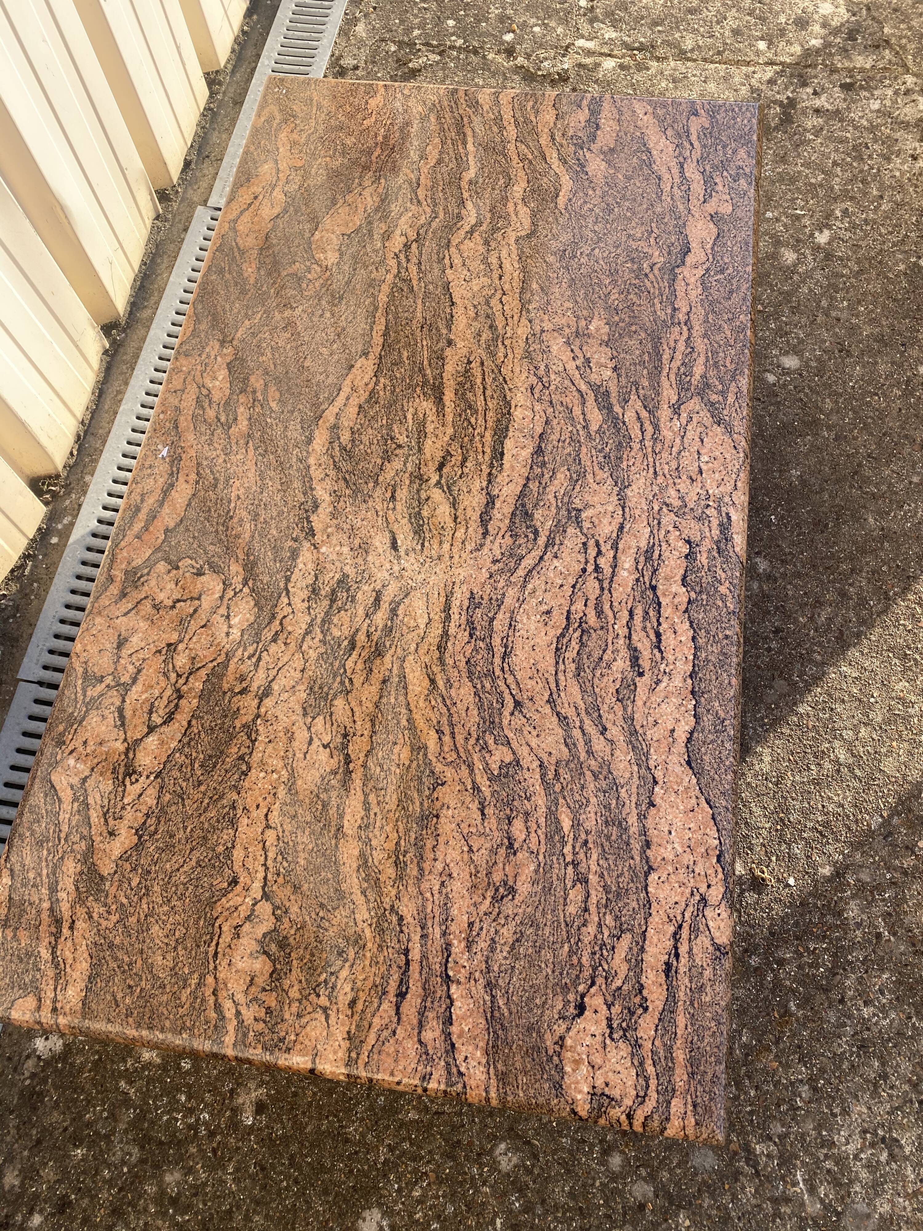 Travertine pink coffee table