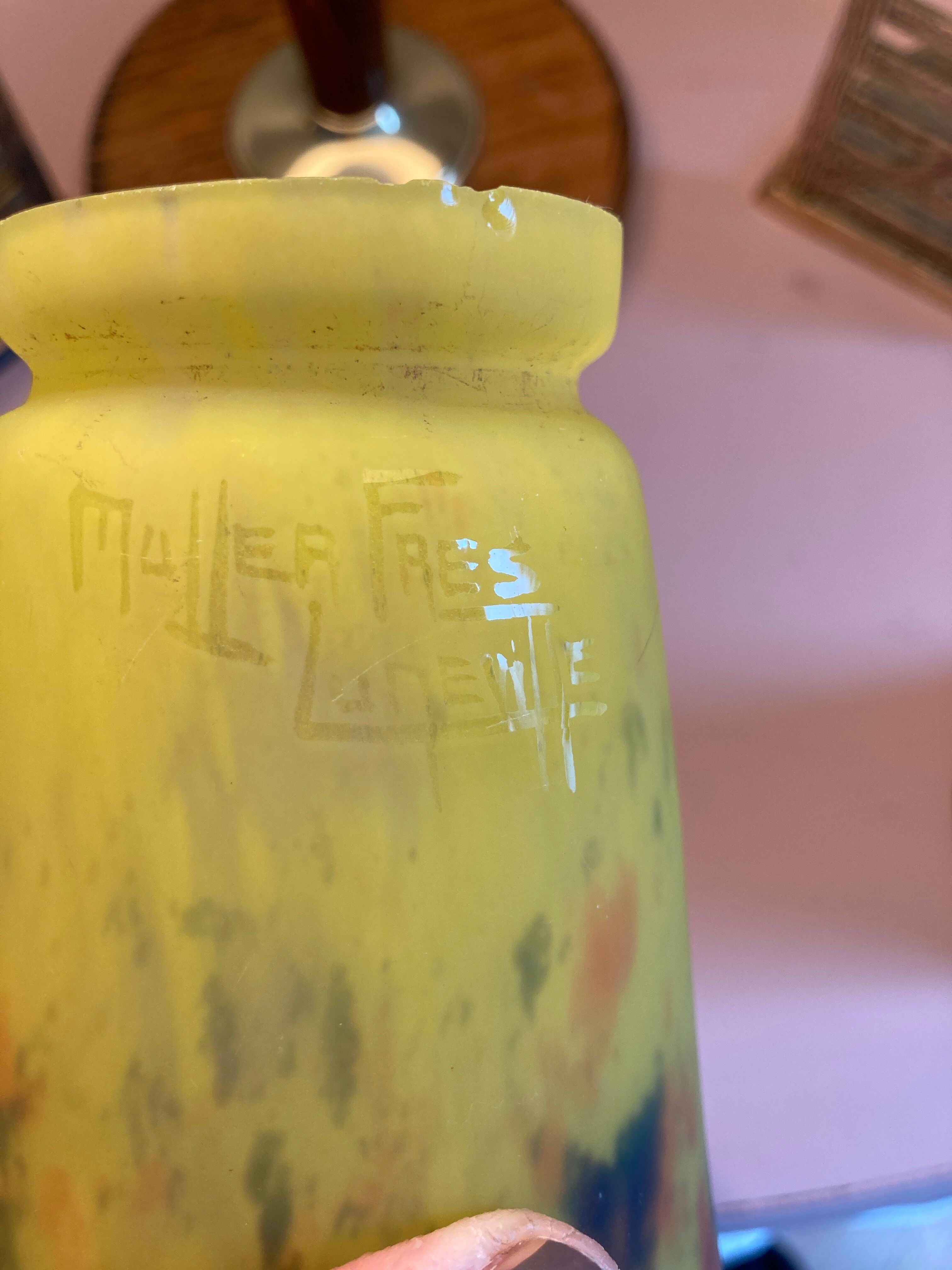 Tulip art deco by Muller Brother Lunéville