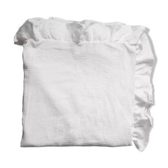 PRODUIT BHV - Nappe volantée en lin - 200x150cm