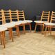 Set of 8 mid century dining table chairs vintage