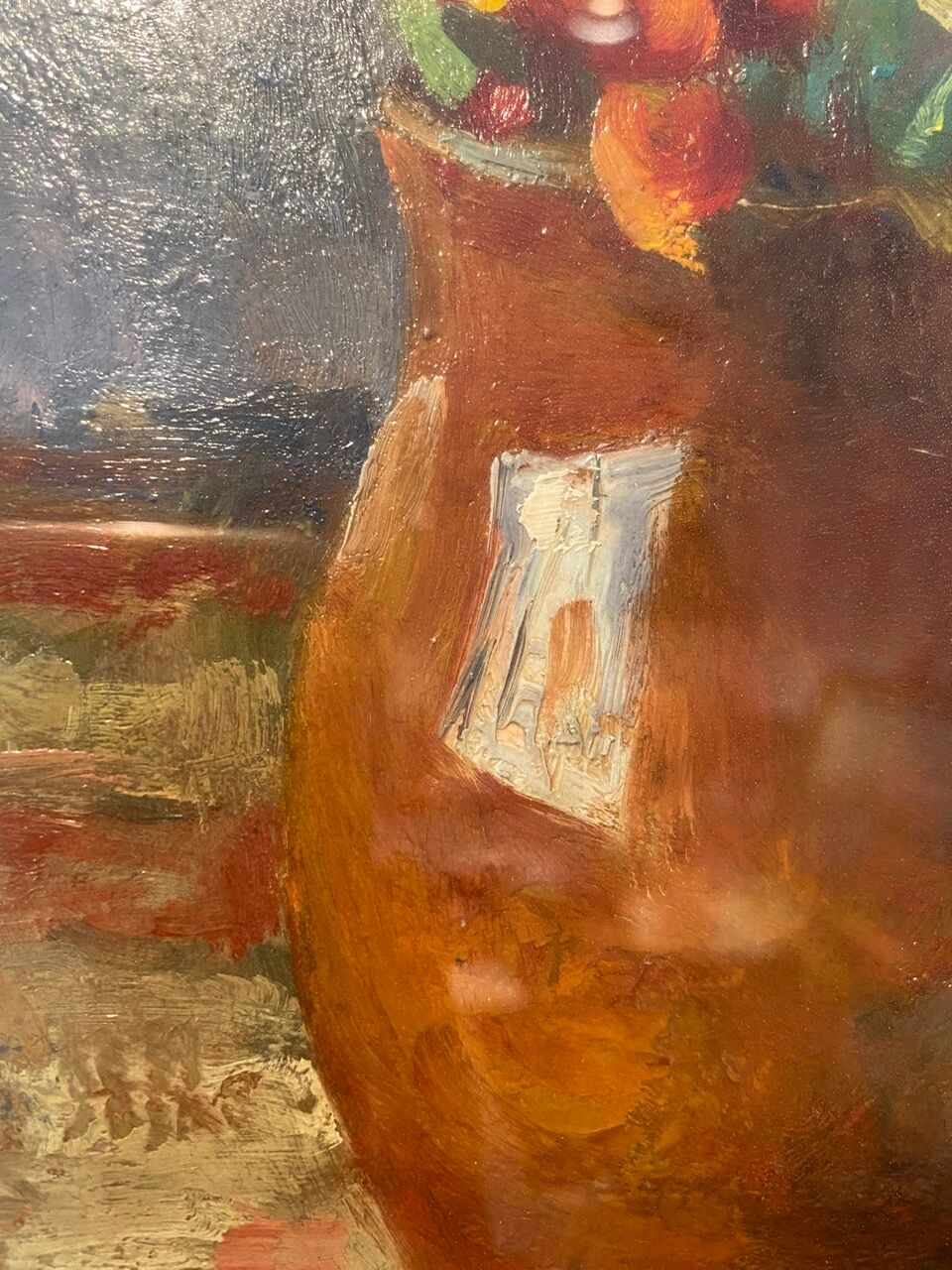 Old painting, still life with cloves by Abel Gay (1877-1961)