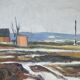 Swedish Modern Painting, Signed,  1955, Oil on Panel, Framed