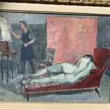 Marguerite Bermond “nude on the red couch”