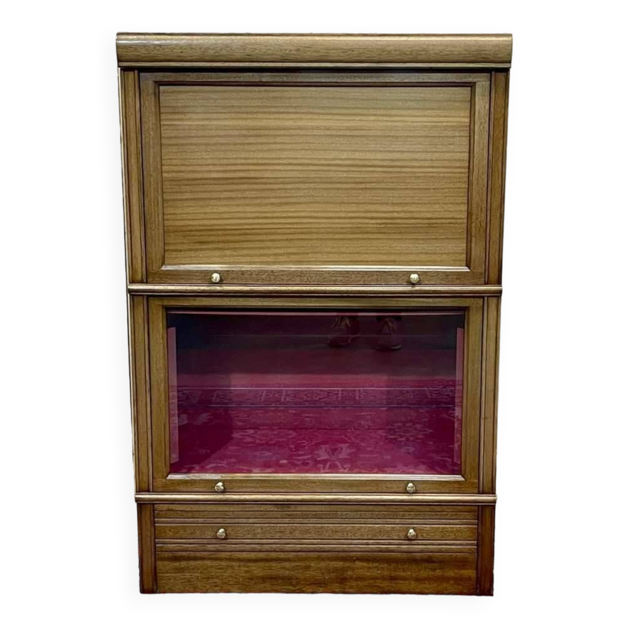 Mahogany and oak desk display cabinet from the MD brand, manufactured in the 1960s - removable