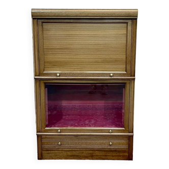 Mahogany and oak desk display cabinet from the MD brand, manufactured in the 1960s - removable