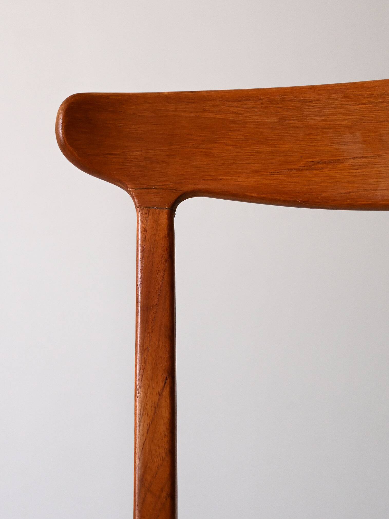 1960s Vintage Scandinavian Teak Chair with Curved Back