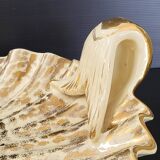 IMPORTANT ITALIAN CERAMIC FRUIT BOWL 1960 FISH UNDER SHELL