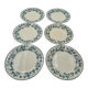 Ironstone dinner plates by E. Bourgeois, Catinat pattern, late 19th century