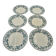 Ironstone dinner plates by E. Bourgeois, Catinat pattern, late 19th century