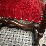 Louis XIII style armchair, 19th century.